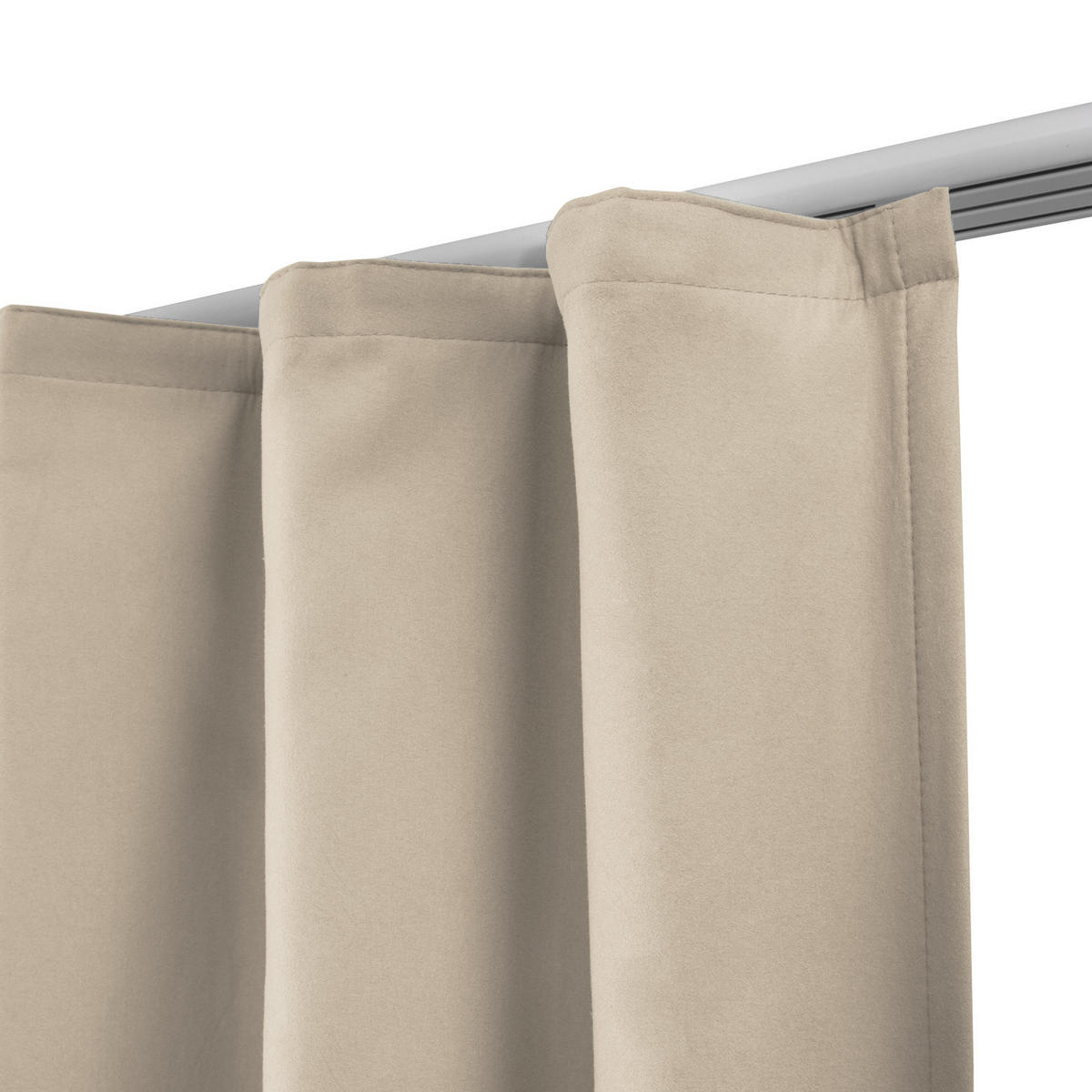 VORHANG Amelie TK mit Kräuselband 140x245cm Creme (2tlg) - Creme, Textil (140/245/1cm) - Beautissu 