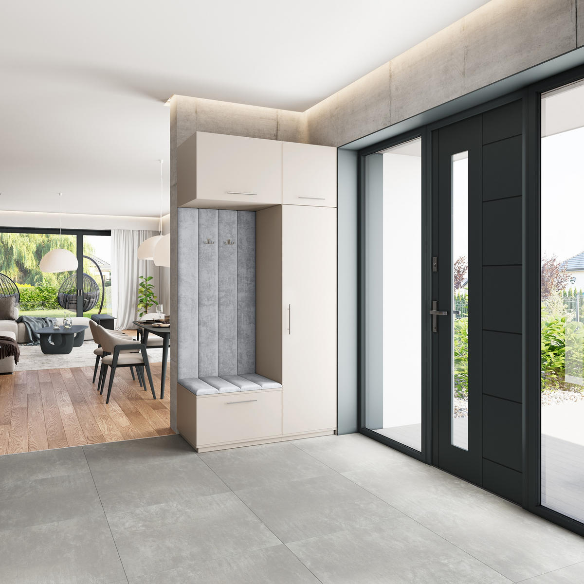 GARDEROBENSCHRANK REMA 120/240/60 cm Modern Kaschmir - Kaschmir, Holzwerkstoff (120/240/60cm) - MASSENO