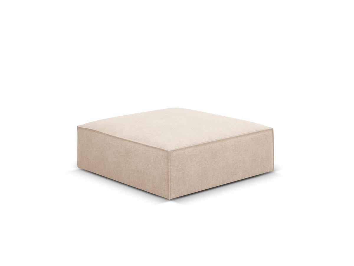 POUF Kaelle aus Chenille-Stoff beige - Beige, Textil (80/38/100cm) - Micadoni