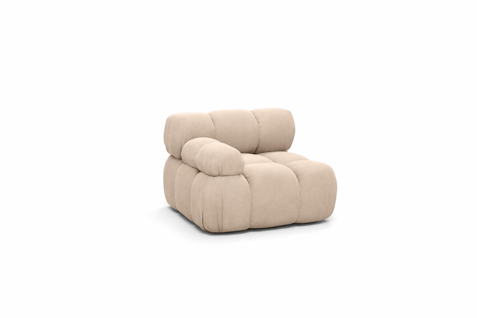 MODUL Seitlich, Für Modulares System, Stoff Salvador, Beige, Links, Selia - Beige, Holz (95/70/95cm) - Kaiser Möbel