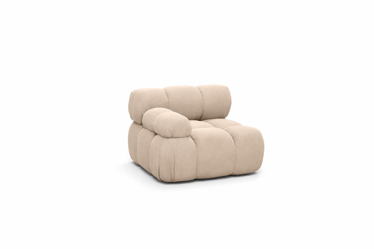 MODUL Seitlich, Für Modulares System, Stoff Salvador, Beige, Links, Selia - Beige, Holz (95/70/95cm) - Kaiser Möbel