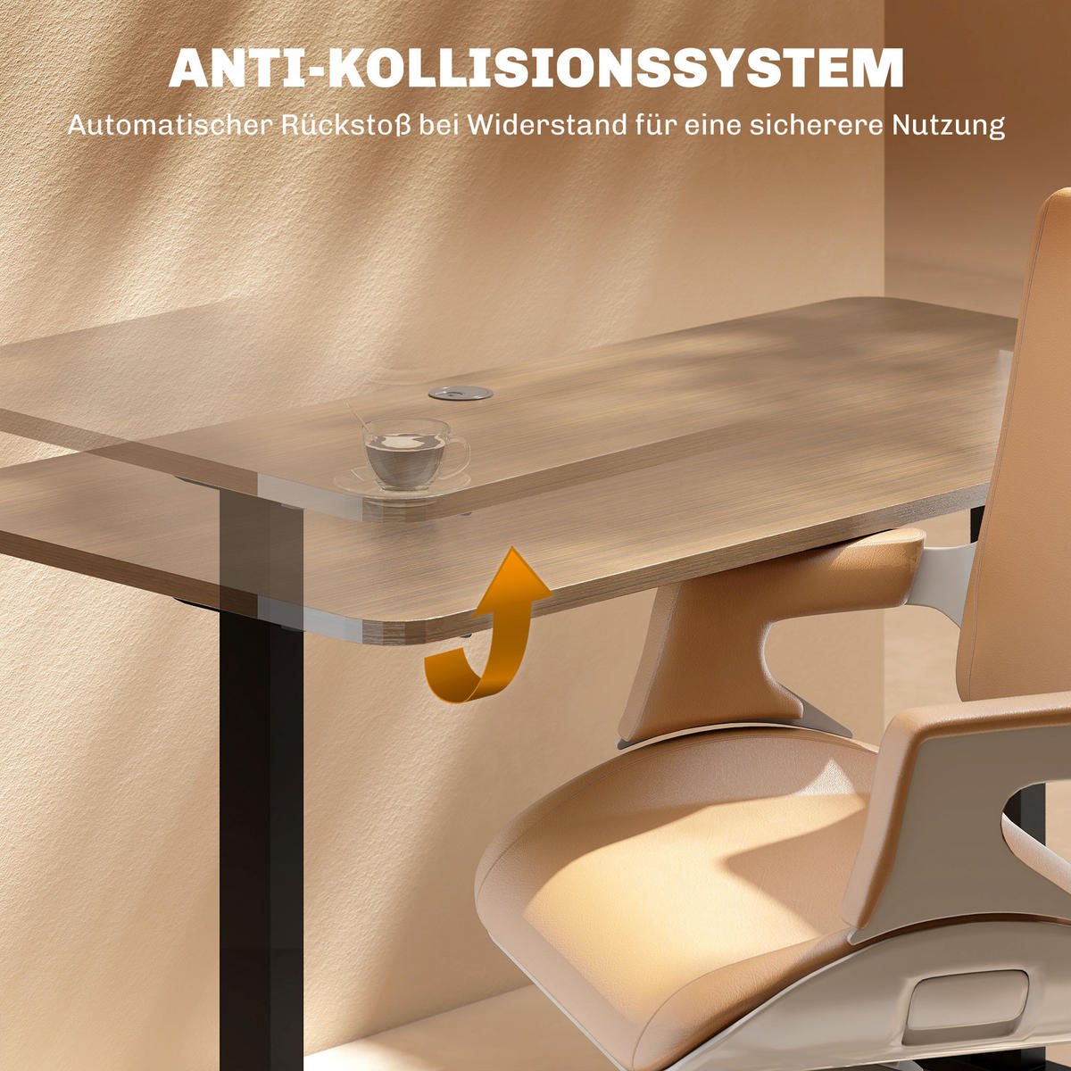 HÖHENVERSTELLBARER-SCHREIBTISCHGESTELL Stahl Schwarz - Schwarz, Metall (60/118/100cm) - HOMCOM