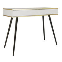 KONSOLENTISCH 102 cm Rodi mit Schublade, Weiß + Schwarz - Schwarz/Weiß, Holz (102/80/50cm) - Emporius