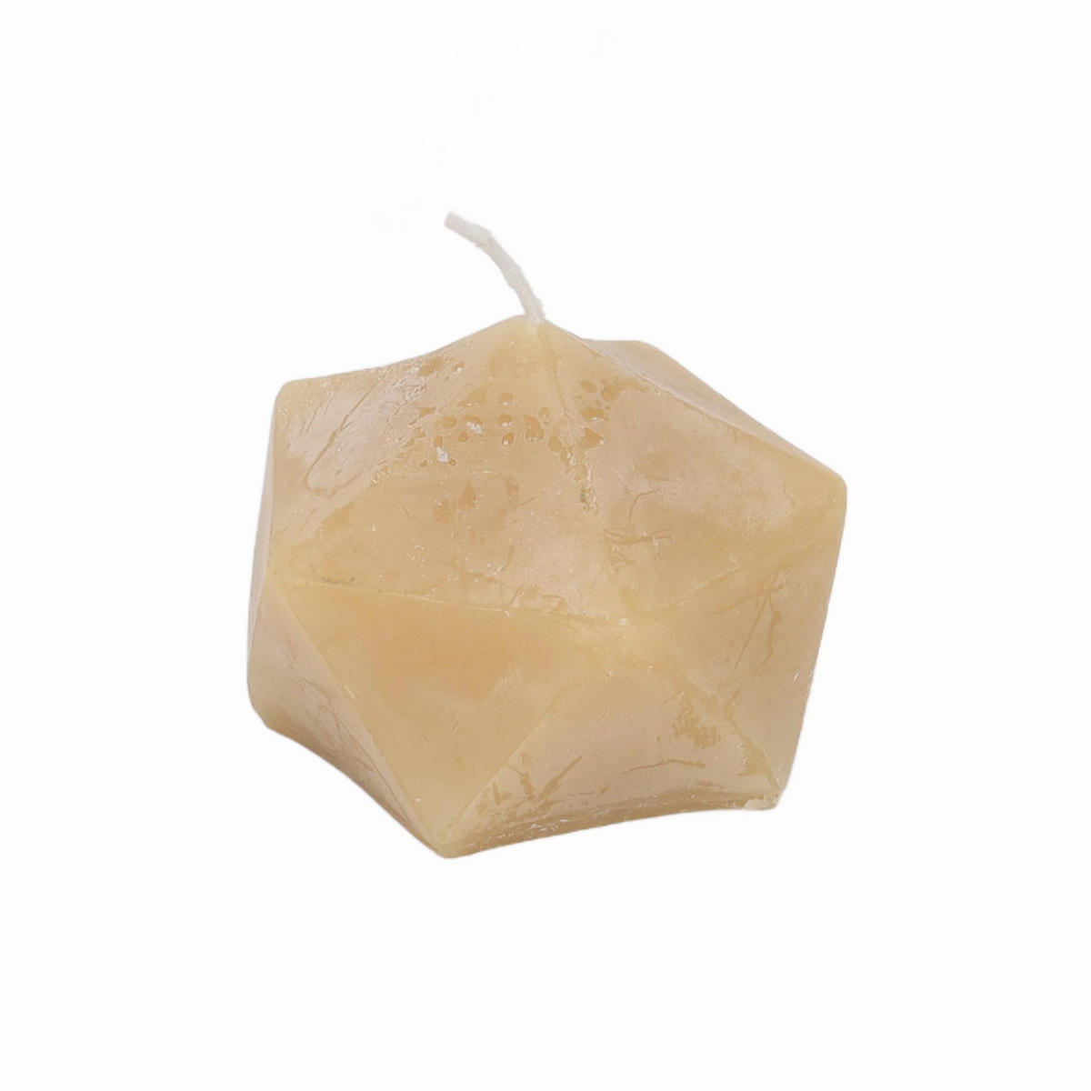 DEKO-KERZE Origami-Form Arty 7/7/5 cm - Beige, Paraffin (7/5/7cm) - Homea
