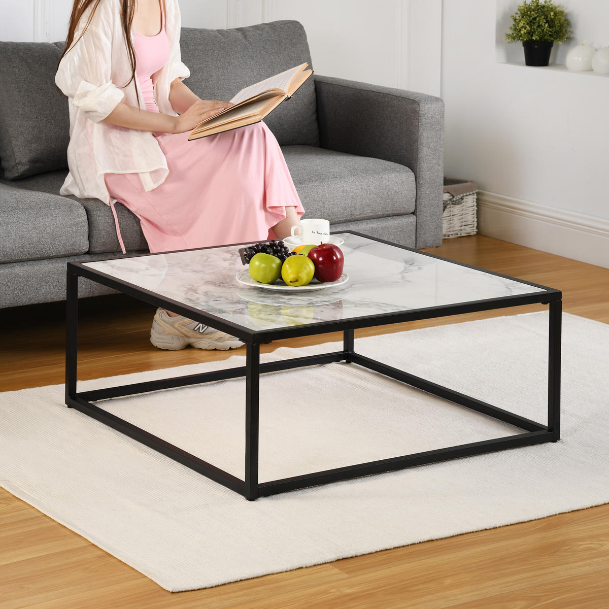 TV-SCHRANK 180 cm Hochglanz mit 4 Schränken & 8 Tischbeinen Für 80-Zoll Fernseher, verstellbare Trennwände, Stauraum - Weiß, Holzwerkstoff (180/49/40cm) - Urban Meuble