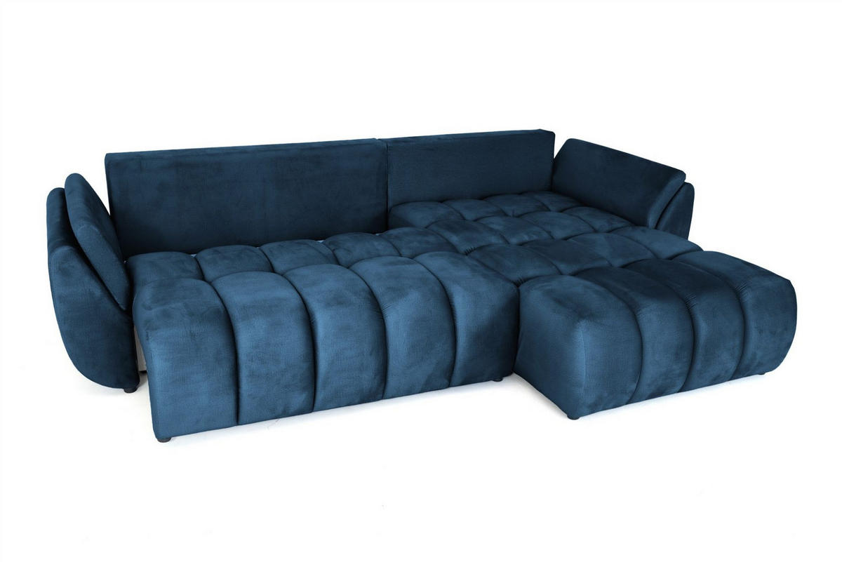 ECKSOFA Collin Mit Schlaffunktion - Blau, Holzwerkstoff/Textil (185/280cm) - Fun Möbel