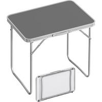CAMPINGTISCH mit Griff Klappbar 70 x 50 x 60 cm Grau - Grau, Metall (70/50/60cm) - Woltu