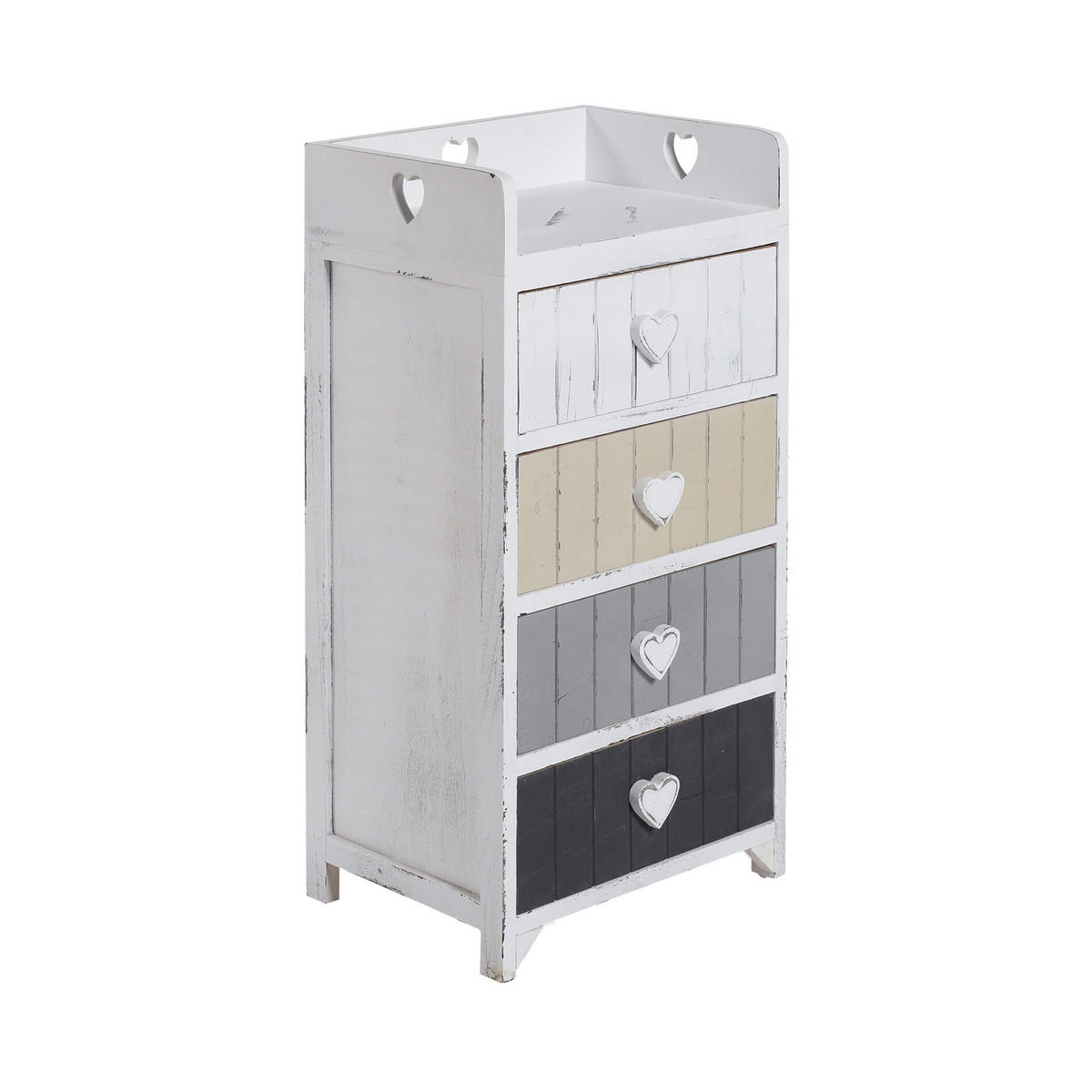 KOMMODE Weiß 28/35/72 cm - Weiß, Holzwerkstoff (28/72/35cm) - Mobili Rebecca