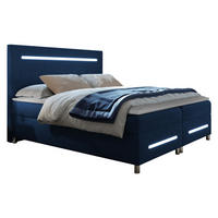 BOXBETT Enter LED - Dunkelblau, Holz (140/200cm) - MIRJAN24