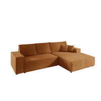 ECKSOFA Corunia In Poso - Rotbraun, Holzwerkstoff/Textil (294/185cm) - Fun Möbel