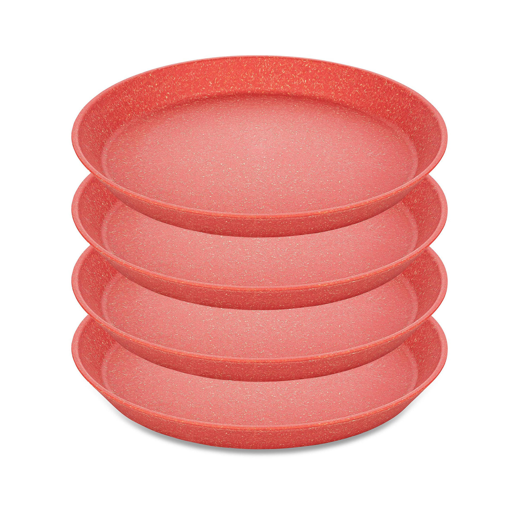 FRÜHSTÜCKSTELLER Connect Nature coral 20,5/20,5/2 cm - Rot, Kunststoff (20.5/2/20.5cm) - KOZIOL
