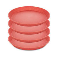 FRÜHSTÜCKSTELLER Connect Nature coral 20,5/20,5/2 cm - Rot, Kunststoff (20.5/2/20.5cm) - KOZIOL