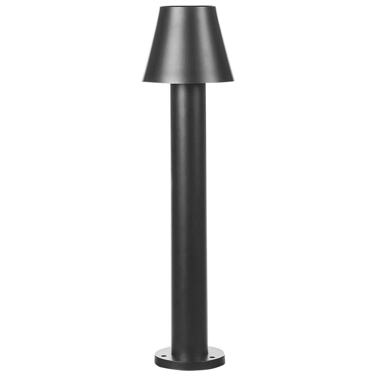 LED-POLLERLEUCHTE Schwarz Holmes - Schwarz, Metall (12/12/60cm) - Beliani