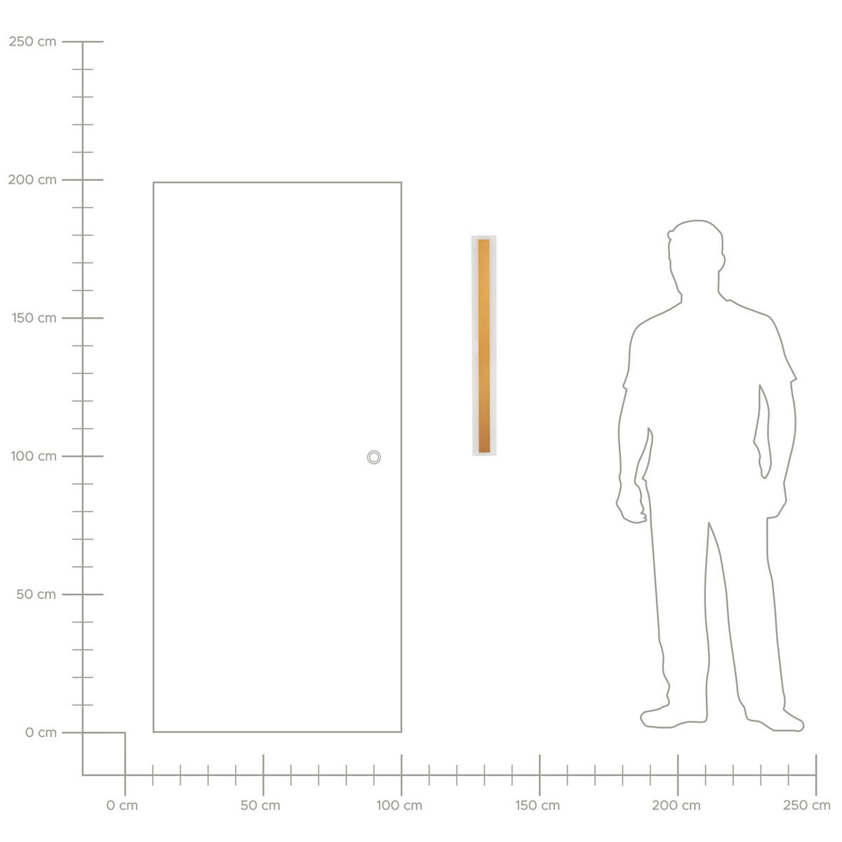 AUSSENWANDLEUCHTE Rosalie 4/9/80 cm - Goldfarben, Metall (9/80/4cm) - Beliani