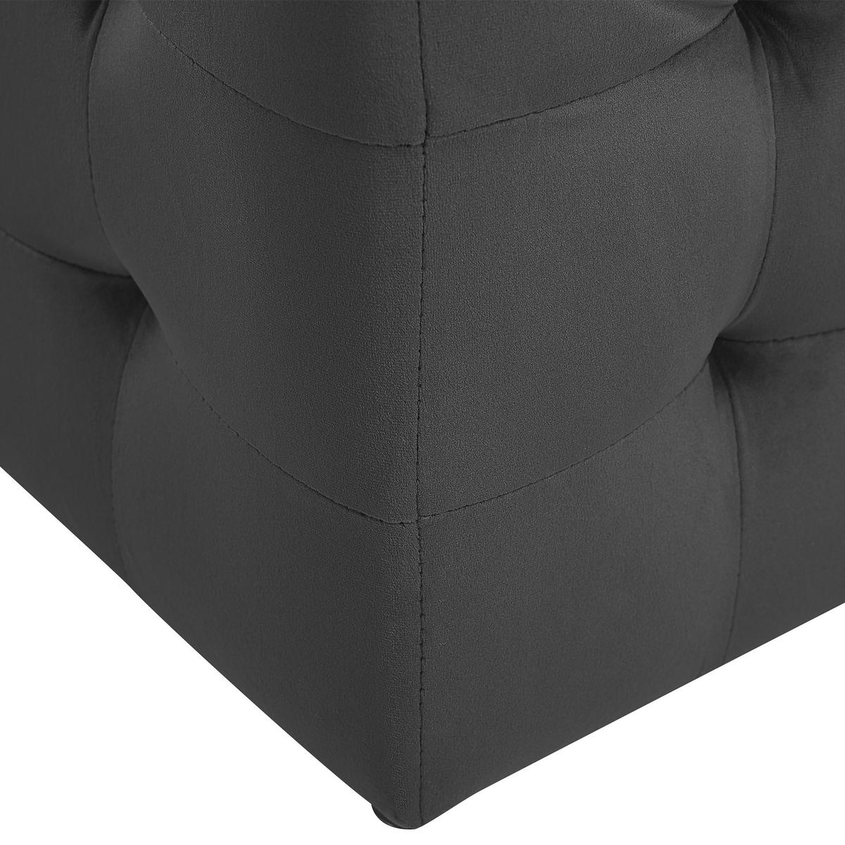 TRUHENBANK Michigan 42/72/40 cm - Schwarz, Textil (72/40/42cm) - Beliani