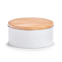 VORRATSDOSE Scandi, weiß - Ø 20cm x 9,3cm - Weiß, Metall (20/9.3/20cm) - Zeller Present