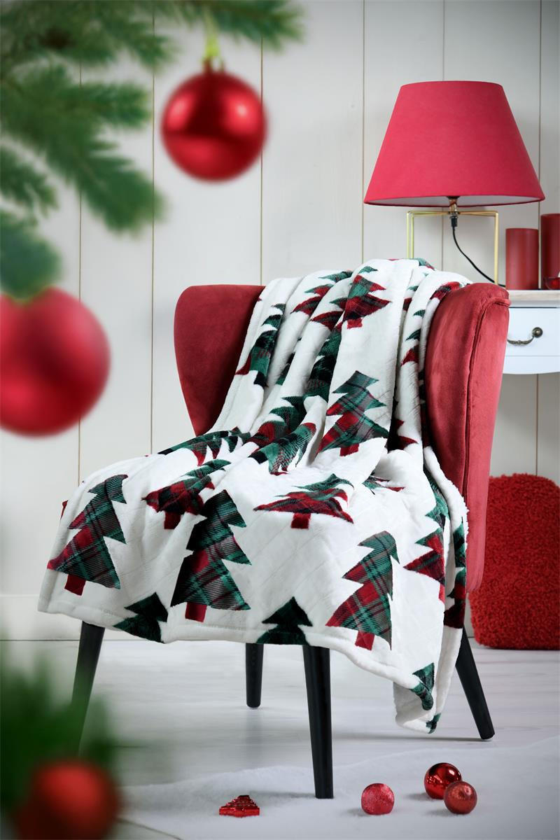 WEIHNACHTSDECKE Klaus 130/160 cm - Multicolor, Textil (160/130cm)