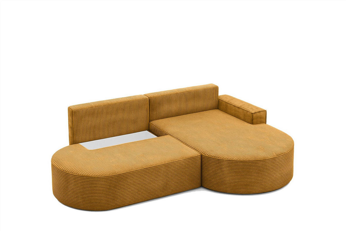 ECKSOFA Girona Mit Schlaffunktion - Gelb, Holzwerkstoff/Textil (278/179cm) - Fun Möbel