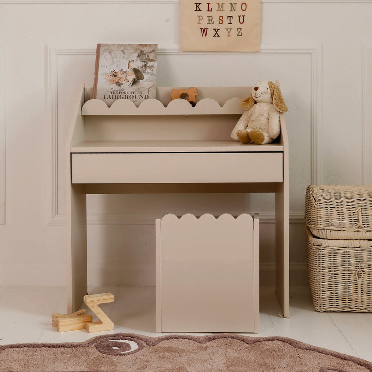 PISAĆI STOL Book Nook bež - bež, drvni materijal (71/76/33cm) - Petits-meubles