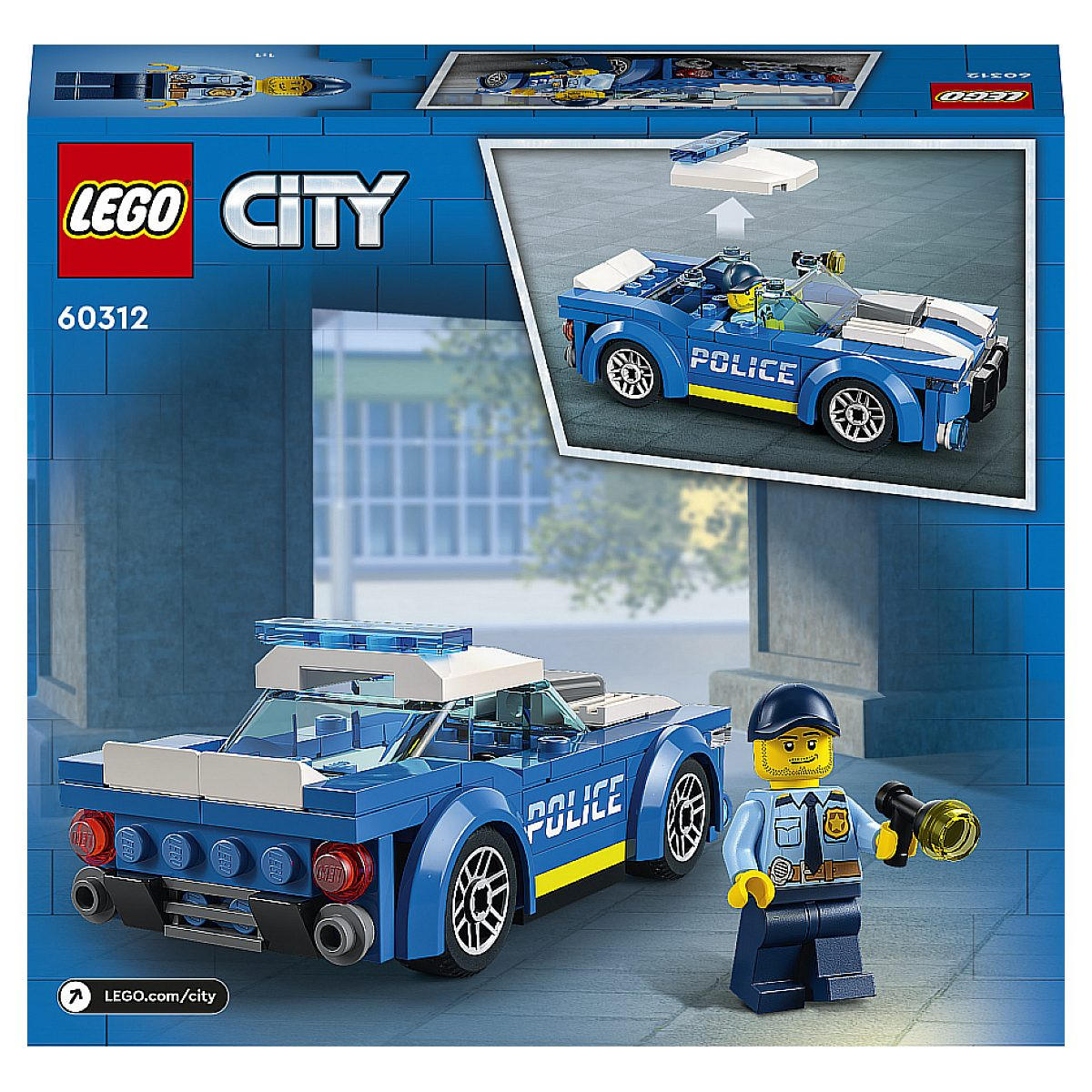 POLIZEIAUTO V29 City - Blau, Kunststoff (14/16/5cm) - Lego