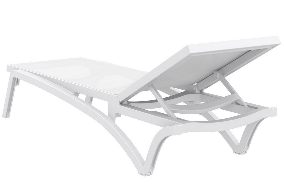 SONNENLIEGE Pacira weiß - Weiß, Kunststoff (68/35/195cm) - TPFGarden