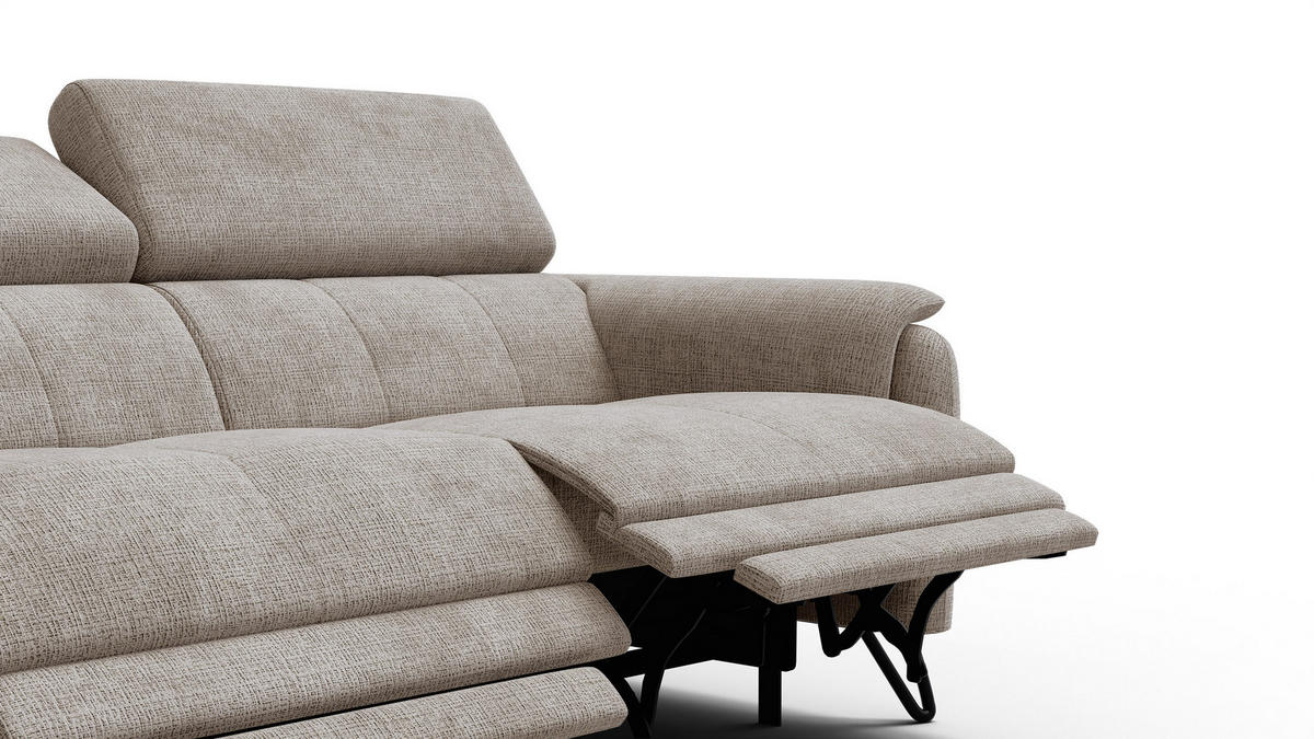 RELAXSOFA RODEN 3-Sitzer, beige - Beige, Holz/Textil (194/82/103cm) - Courtois Laville