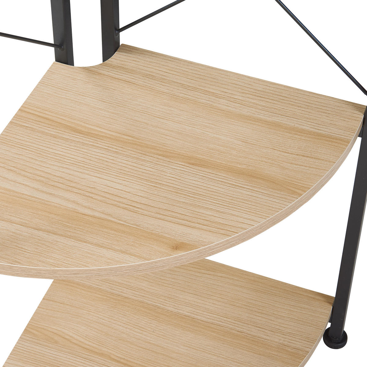 ECKREGAL Ulfborg - Schwarz/Braun, Holzwerkstoff/Metall (30/160/30cm) - [en.casa]