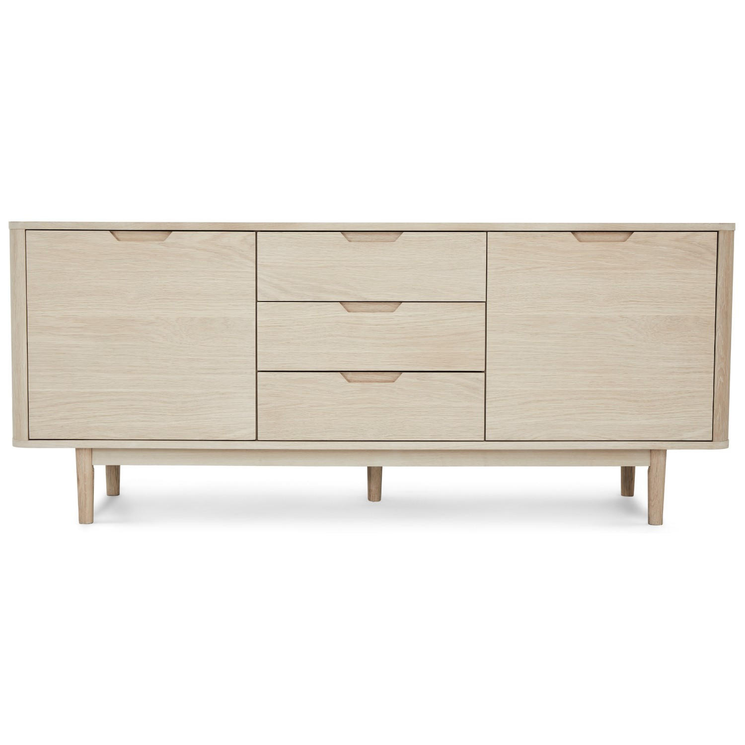 SIDEBOARD Eiche massiv - Eichefarben, Holz (180/75/45cm) - Furnhouse