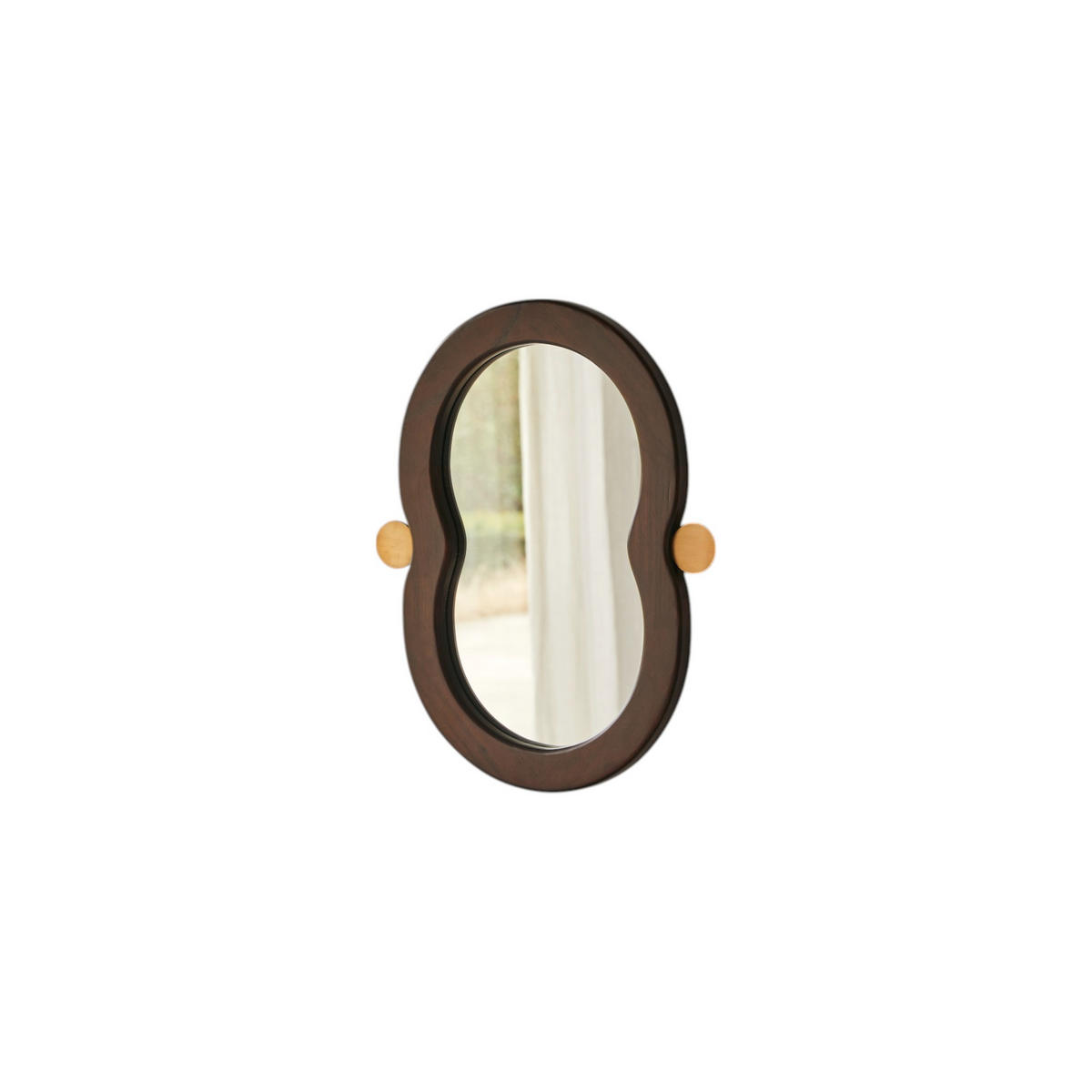 SPIEGEL Agate Braun aus Dunkles Mindiholz - Braun, Holz (40/60/3cm) - Tikamoon