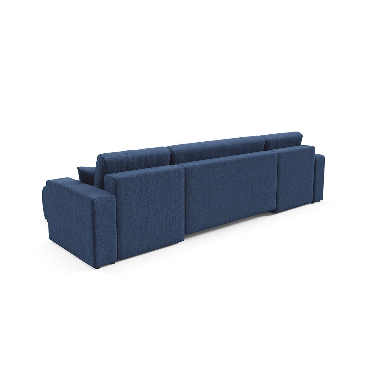 PANORAMASOFA Vasco 5 Sitzplätze Blau - Blau, Holz (318/88/145cm) - Petits-meubles
