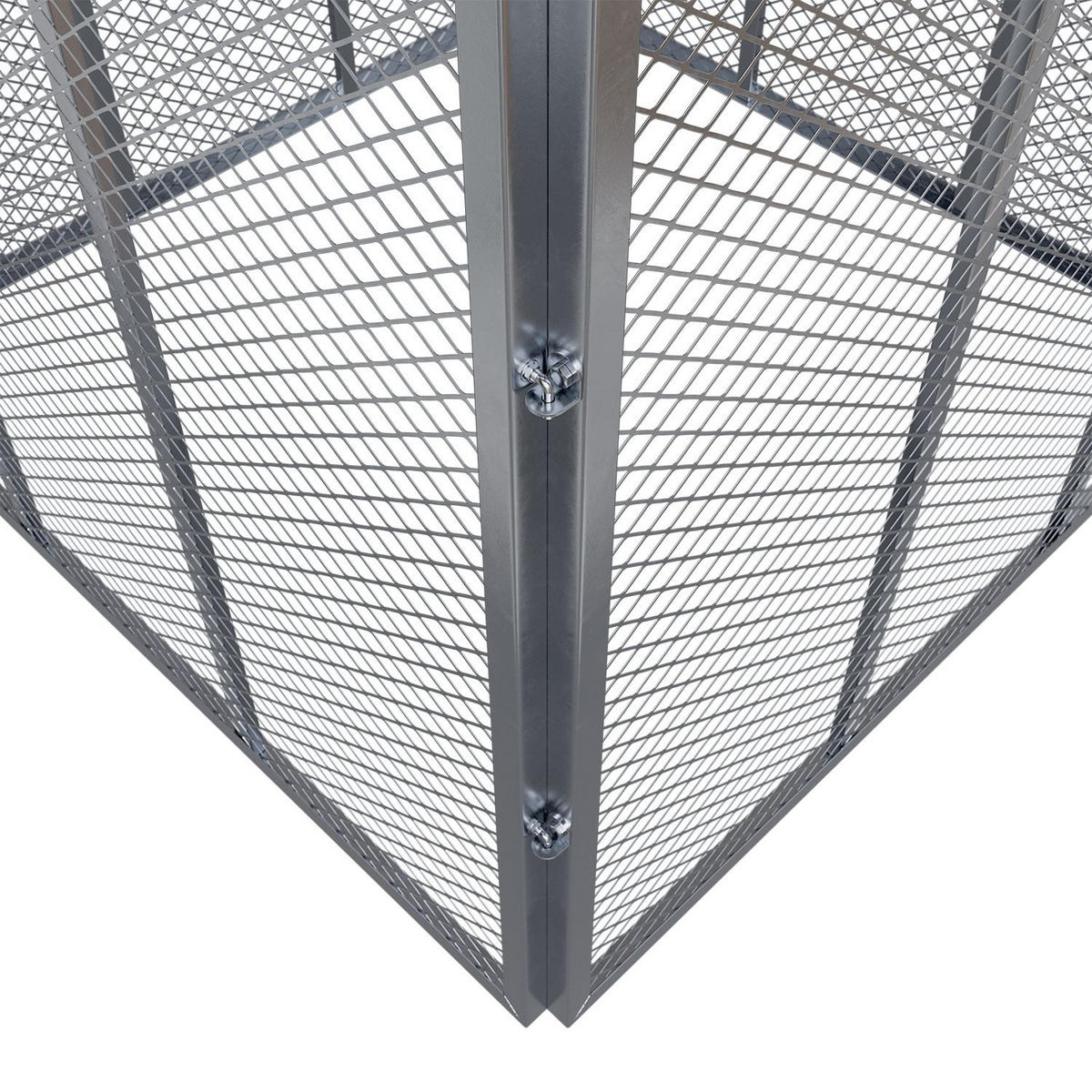 KOMPOSTER Metall silber 450L - Silberfarben, Metall (80/70/80cm) - Juskys