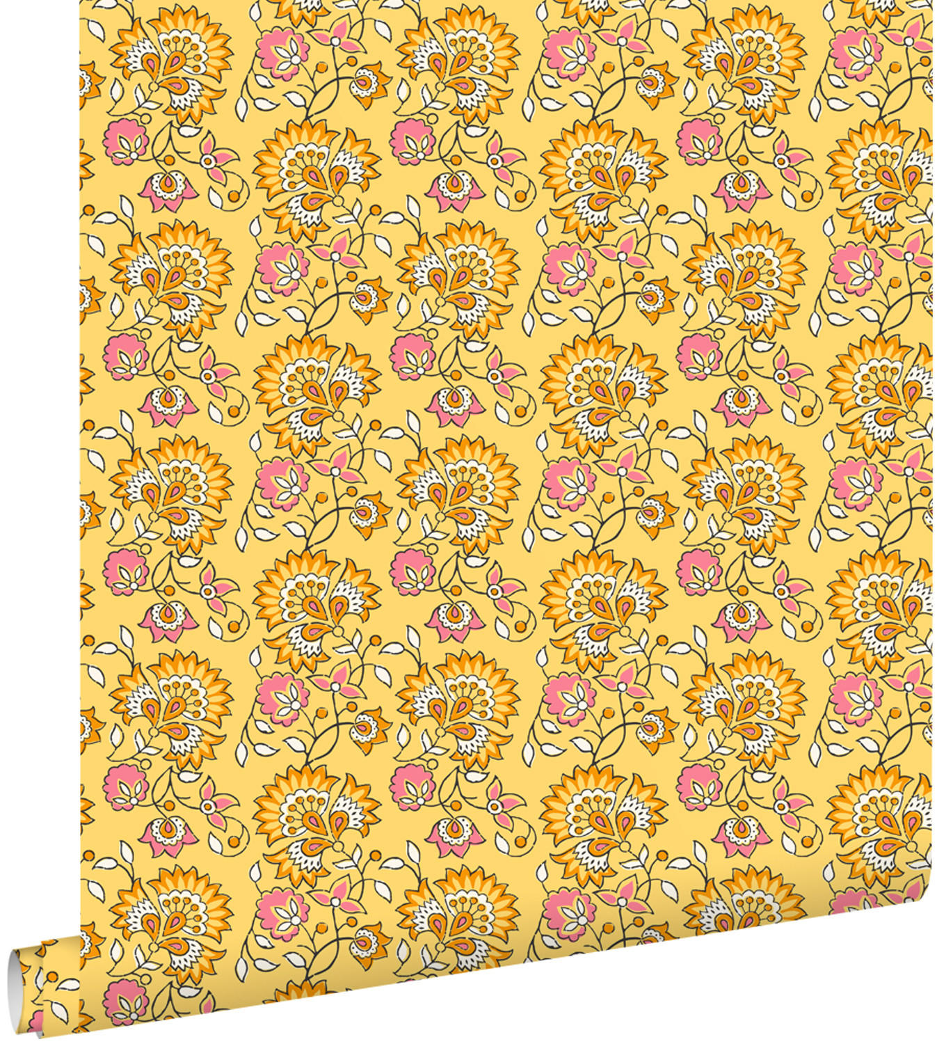 TAPETE Blumenmuster 50 x 900 cm - Gelb, Papier (50/900cm) - ESTAhome