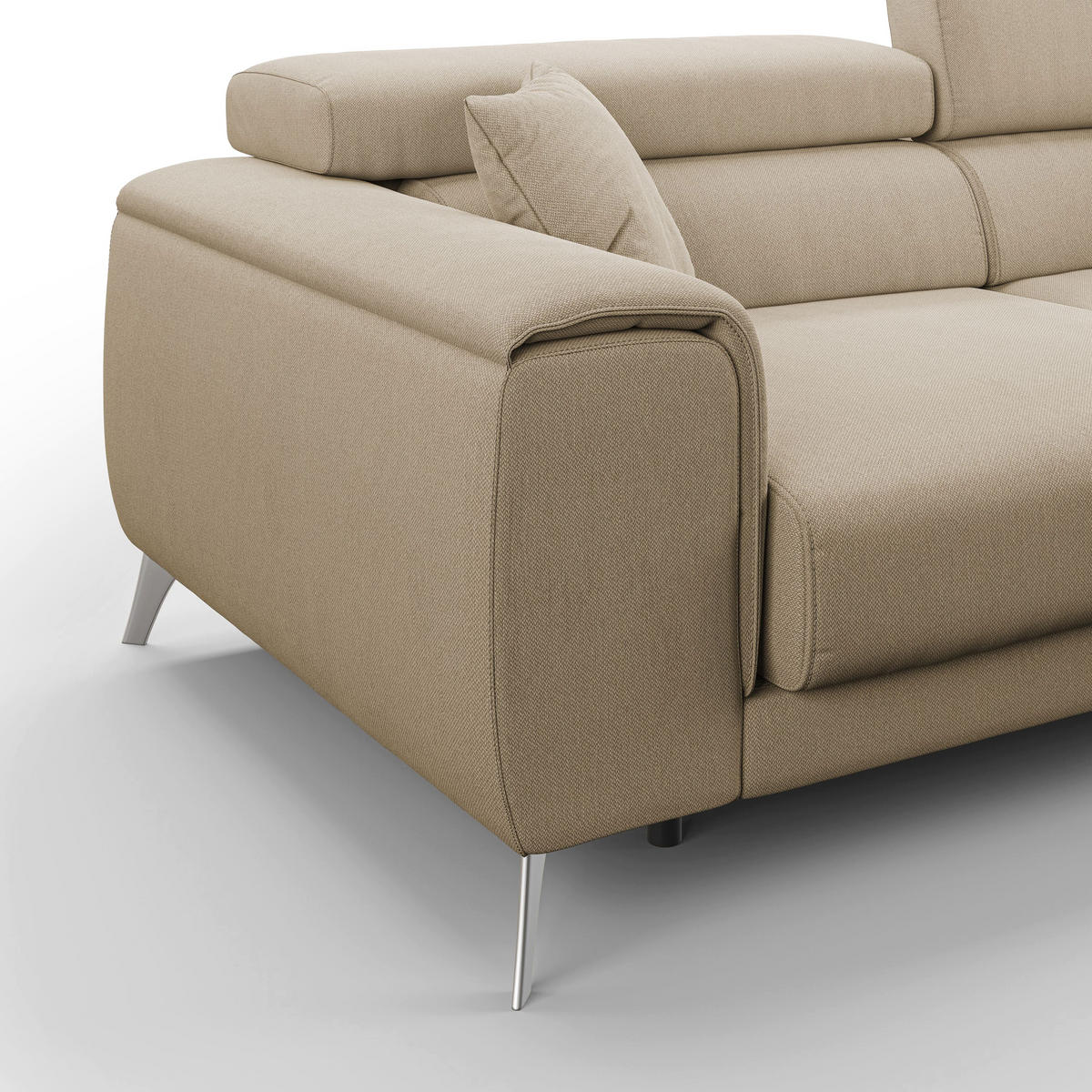 LINEARSOFA Fusion - Beige, Textil (215/73/102cm) - Divani.store