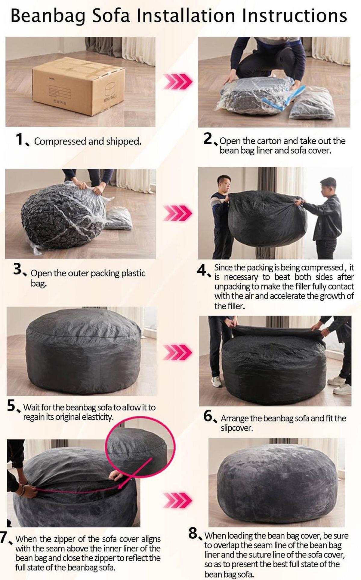 SITZSACKSOFA faltbar ca. 91,4 cm Dunkelgrau - Dunkelgrau, Kunststoff (90/50/90cm) - Beauniv