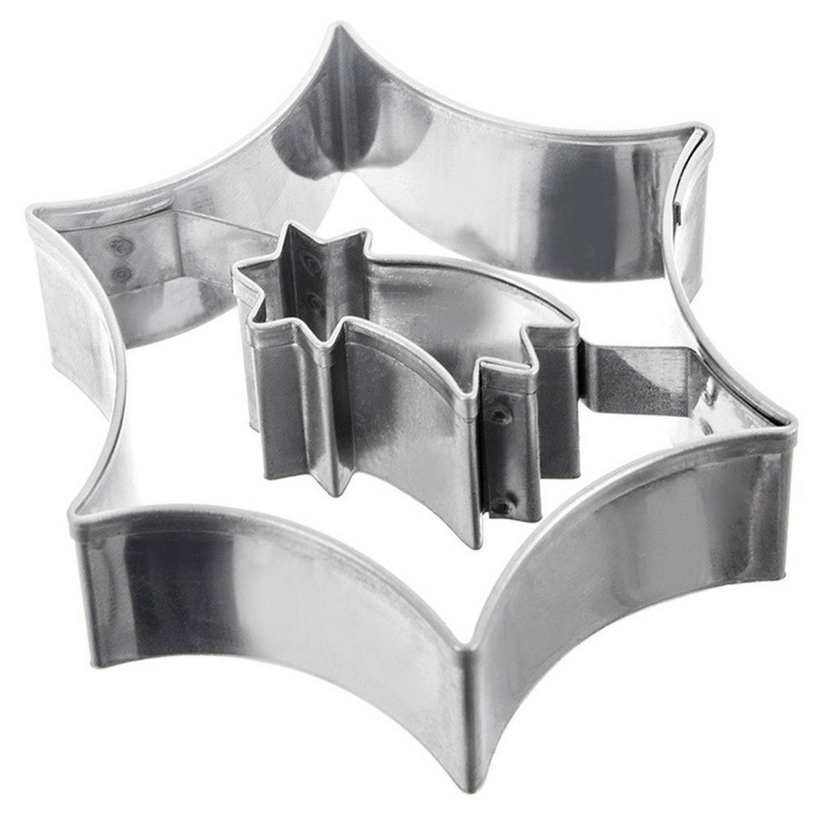 AUSSTECHFORM Stern Weihnachtsstern 5,5 cm Silber - Silberfarben, Metall (5.5/1.5/5.5cm) - Orion 