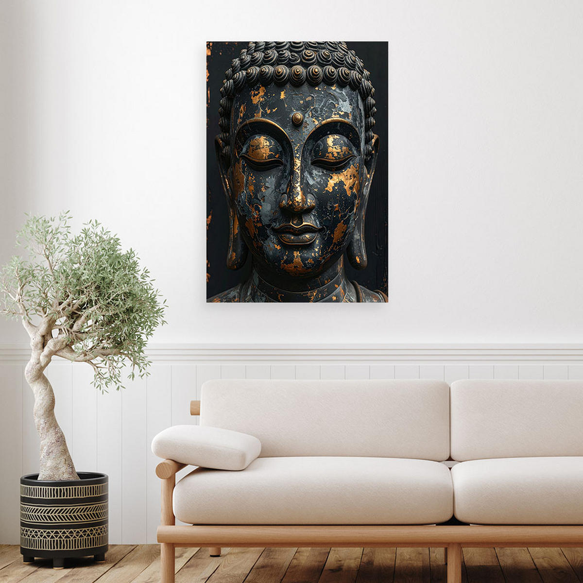 LEINWANDBILD Zen und Orientalisch 80x120cm - Schwarz, Textil (80/120cm) - Feeby