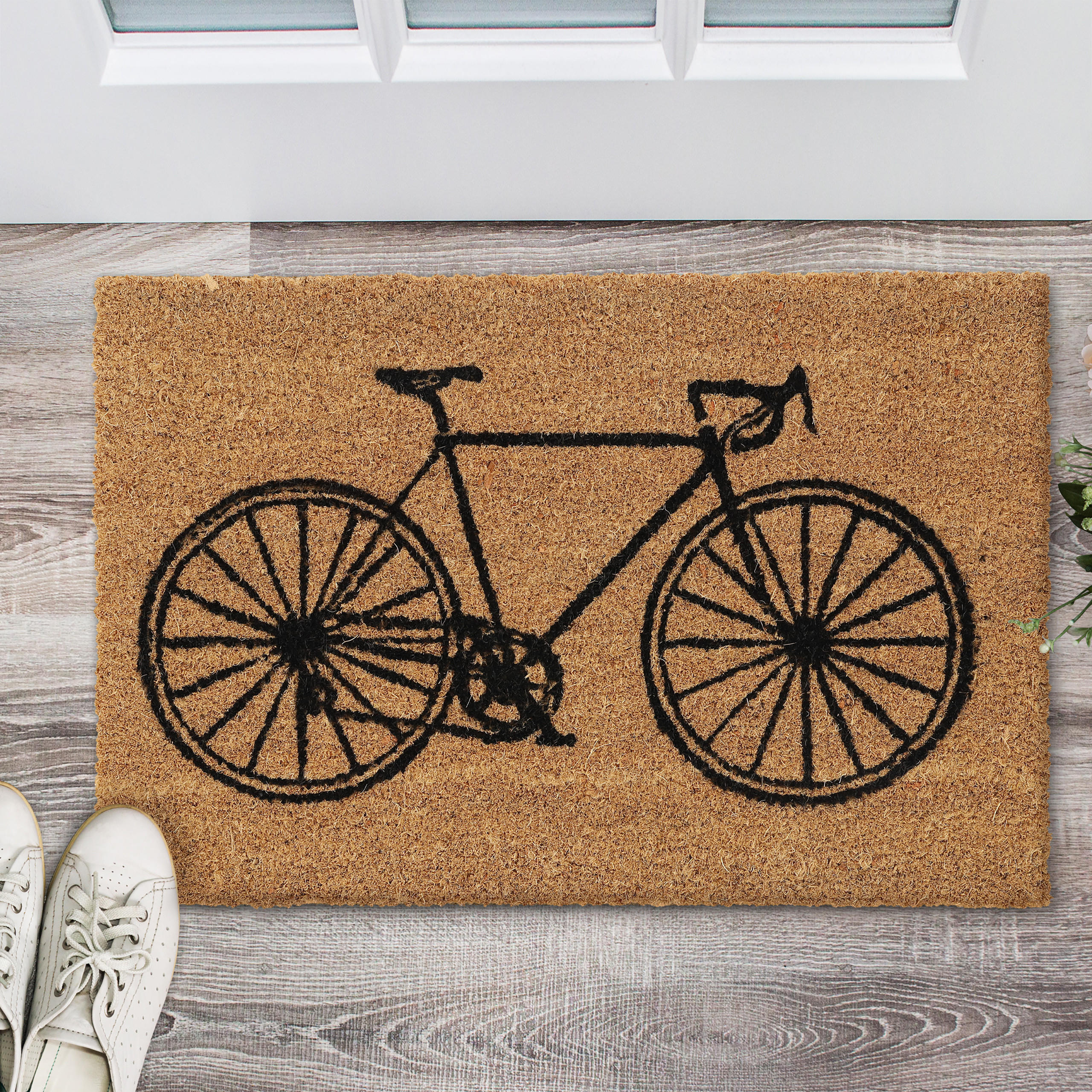 FUSSMATTE - Hellbraun, Kunststoff/Textil (60/40cm) - Relaxdays