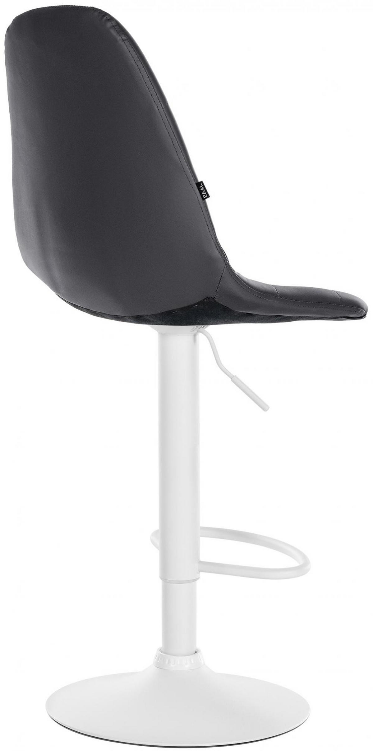 BARSTOL Elmore konstläder - Svart, Textil/Metall (47/58/56cm) - CLP