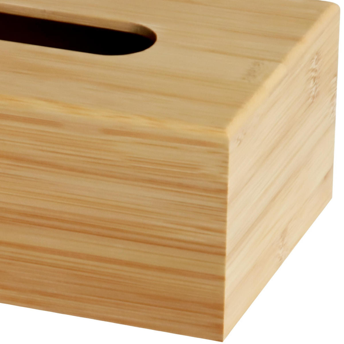 TASCHENTUCHBOX eckig 25/13/9 cm Holz Natura - Eukalyptusholzfarben, Holz (13/25/9cm) - CLP