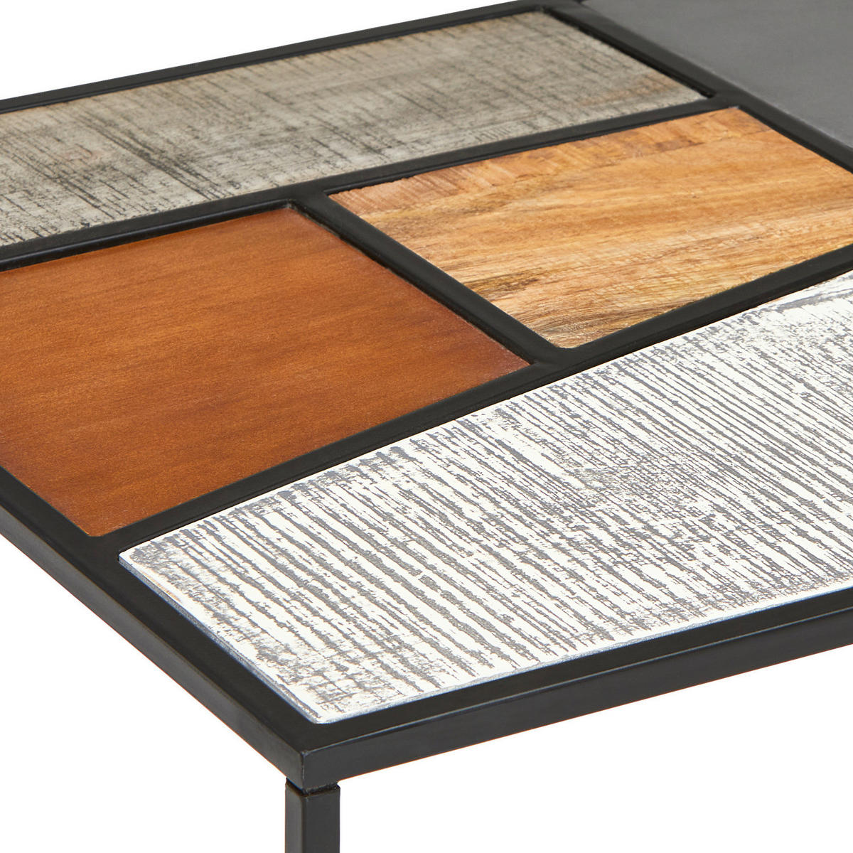 COUCHTISCH - Mango / Schwarz - Schwarz/Braun, Holz/Metall (60/110/43cm) - home24