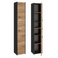 SKRIŇA kúpeľňová - antracitová, kompozitné drevo (30/170/30cm) - RAUMHIRSCH FURNITURE