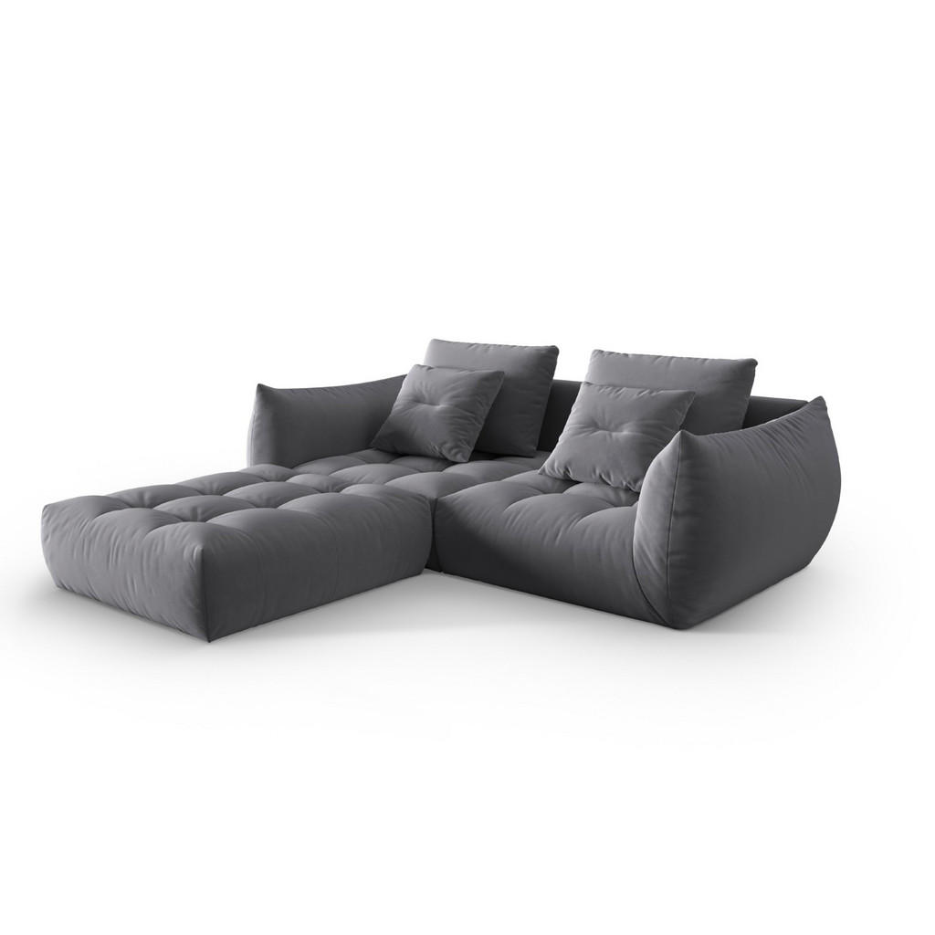 Thumbnail - Micadoni Sofa, Dunkelgrau, Textil, 3-Sitzer, L-Form, 232x216 cm, Hergestellt in Europa, Oeko-Tex®, Wohnzimmer, Sofas & C...