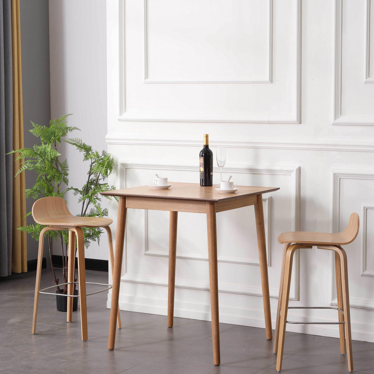 BARHOCKER, Braun - Braun, Holz (40/80/38cm) - Oviala