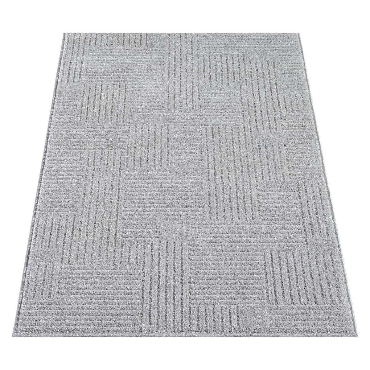 KURZFLOR-TEPPICH Flair 177 Grau 80x150 cm - Grau, Textil (80/150cm) - carpet city