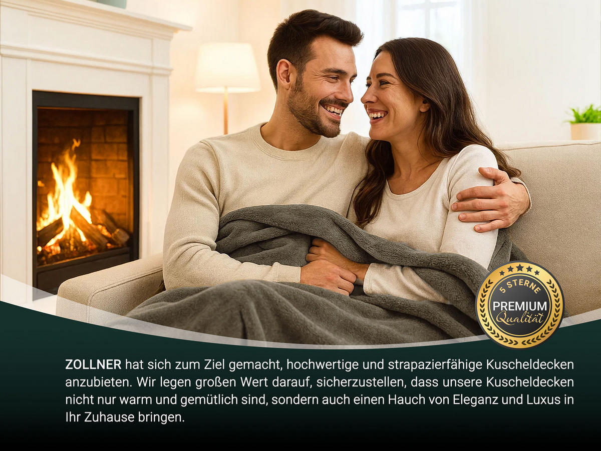 KUSCHELDECKE, 150x200 cm, 100% Polyester - Grau, Textil (150/200cm) - Zollner