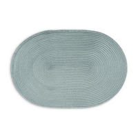 TISCHSET Oval, Kunstfaser, Graublau, 45 x 31 cm, 6651 - Grau, Kunststoff (45/31/1cm) - Continenta