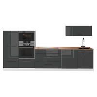 KUHINJA Fame-Line, Antracit z visokim sijajem/Bela, 340 cm, DP Hrast - bela/antracit, leseni material (340/153.6/60cm) - Vicco