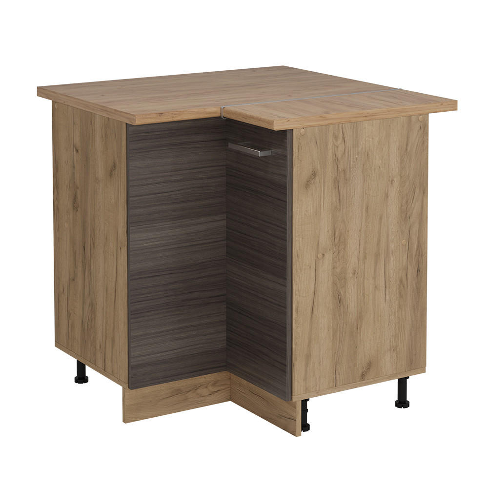 Honigeiche/Grau, Holzwerkstoff (75.6/81.6/60cm) - Vicco