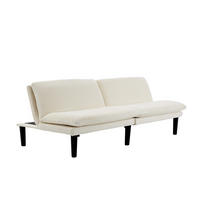 SOFA 2-Sitzer mit verstellbarer Rückenlehne Beige - Beige, Holzwerkstoff (168/67/86cm) - Meubliv