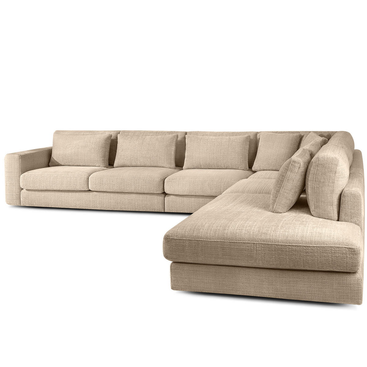 ECKSOFA XL rechts VERUS - Beige, Holz/Holzwerkstoff (377/328cm) - KONSIMO®